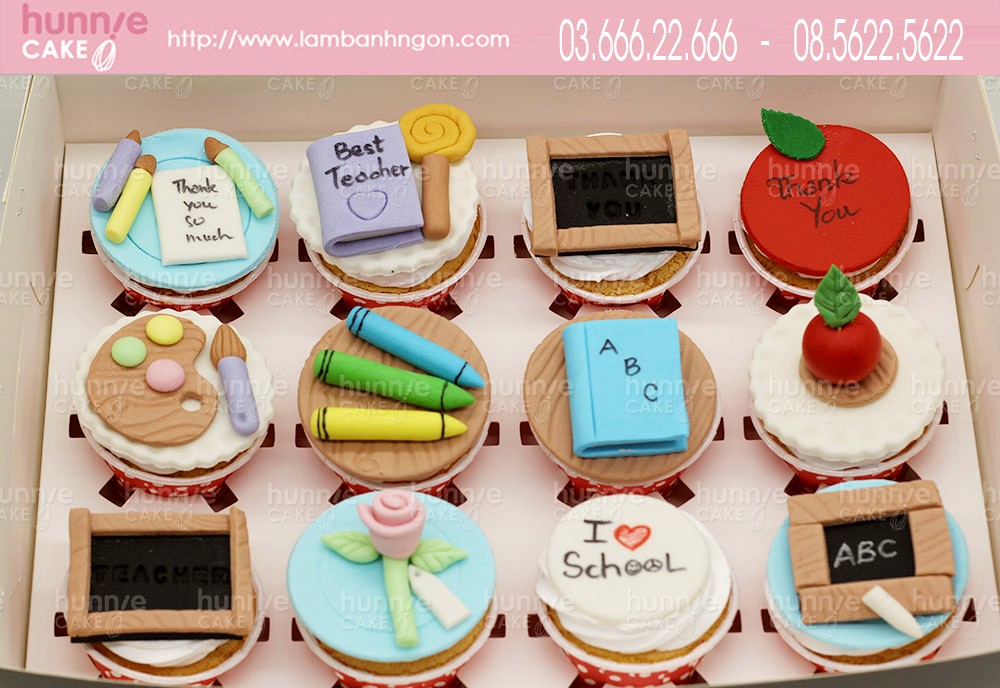 Bánh cupcake tặng thầy, cô giáo nhân ngày nhà giáo việt Nam đẹp ấn tượng 7175 - Bánh ngon đẹp