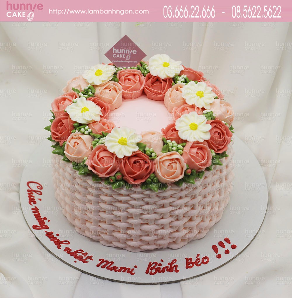 Bánh sinh nhật hoa hồng 3d đẹp lung linh và ý nghĩa tặng sinh nhật phái nữ 6465 - Bánh ngon đẹp