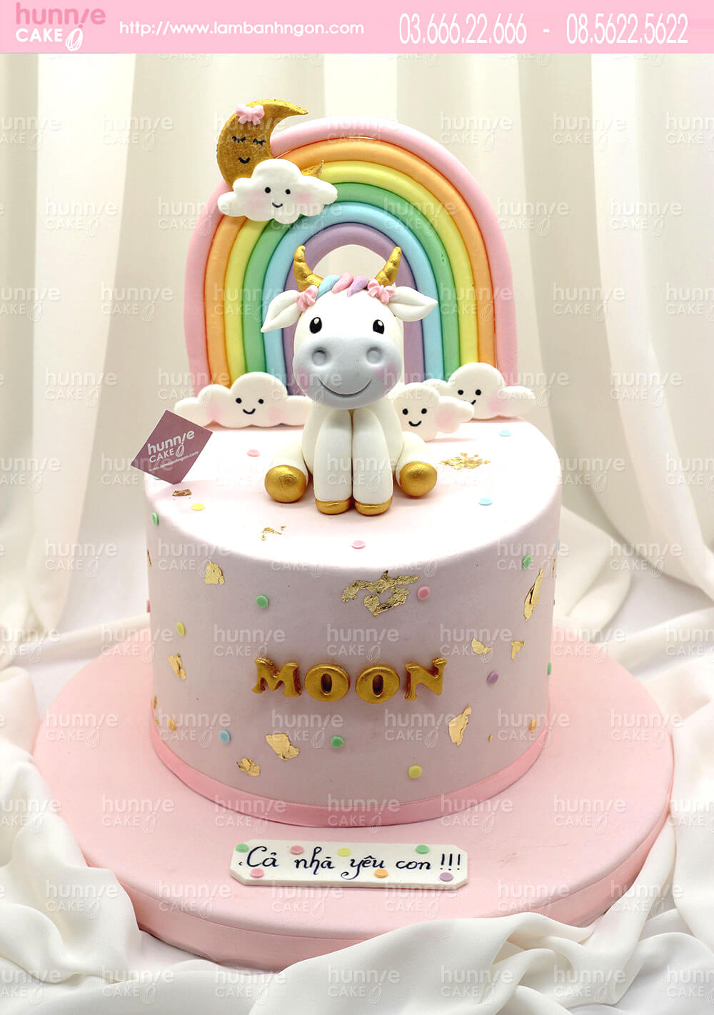 Bánh sinh nhật ngựa kỳ lân, ngựa unicorn 1 sừng đẹp ấn tượng tặng sinh nhật bé gái 6394 - Bánh ngon đẹp