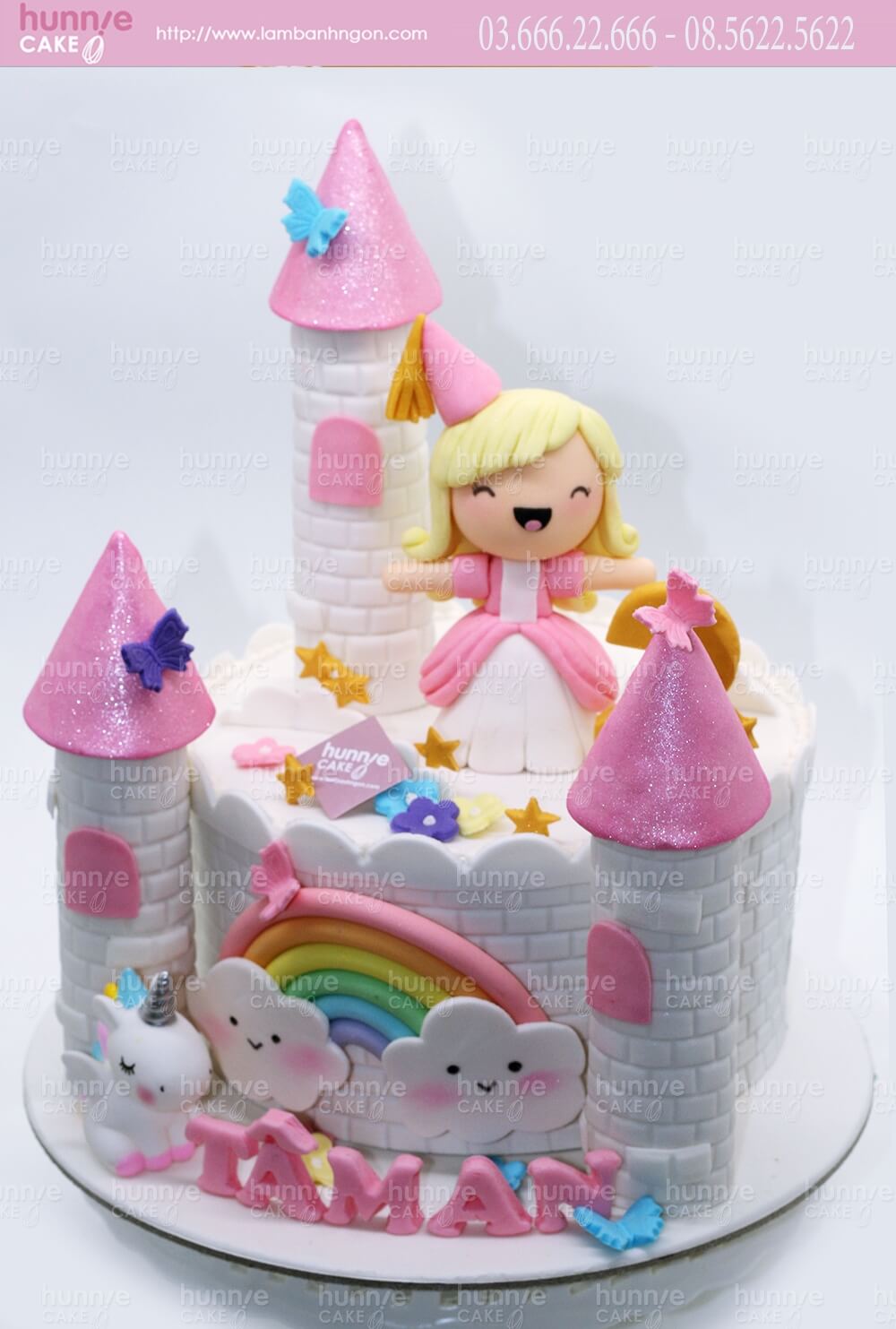 Bánh sinh nhật lâu đài công chúa và ngựa thiên thân unicorn đáng yêu 6260 - Bánh ngon đẹp