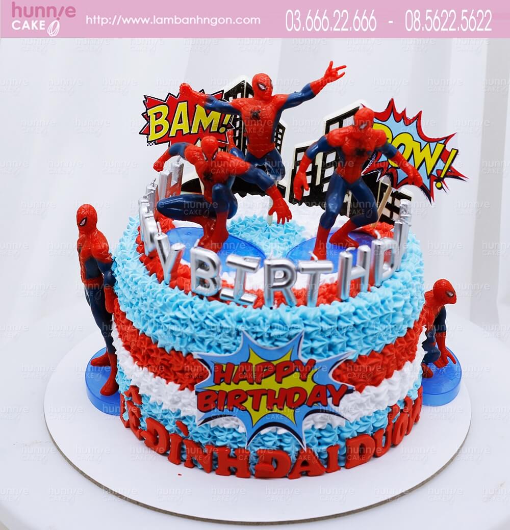 Hãy tạo mẫu bánh sinh nhật siêu nhân nhện đẹp độc đáo cho bé yêu