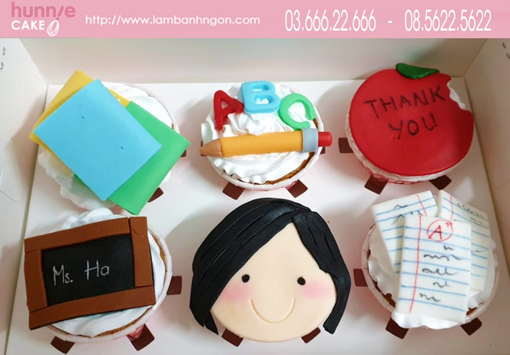 Set bánh cupcake chúc mừng thầy cô giáo nhân ngày 20.11 7201 - Bánh ngon đẹp