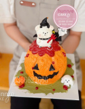Bánh Halloween hình bí ngô mặt ma tinh nghịch