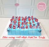 Bánh kem chia miếng Người Nhện độc đáo cho tiệc sinh nhật bé trai tại Hunnie Cake