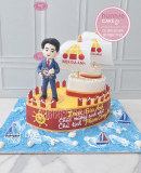 Bánh sinh nhật tặng sếp nam chủ đề thuyền trưởng thuận buồm xuôi gió tại Hunnie Cake 13509