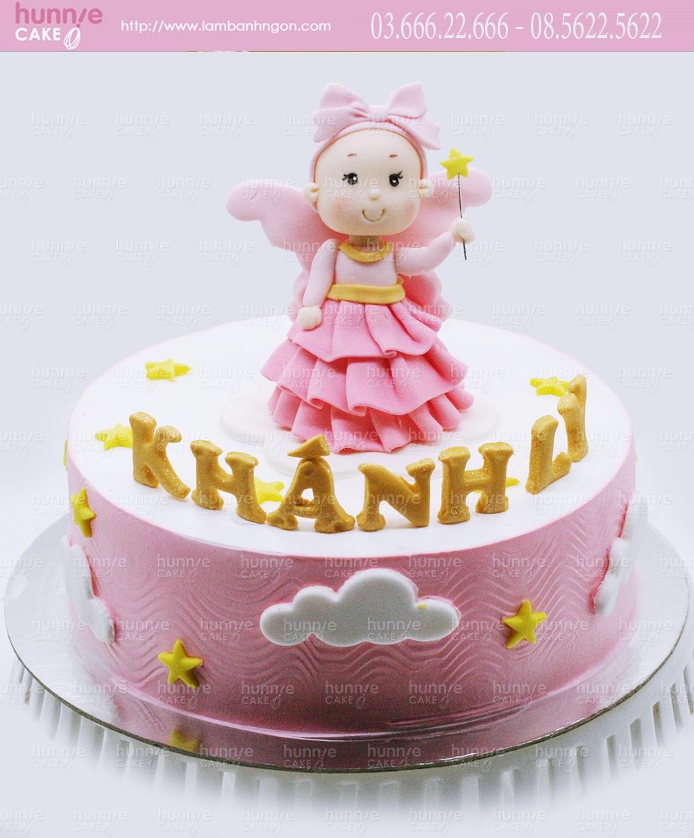BTN1  Bánh sinh nhật Em bé thiên thần hoa hồng sz18  Tokyo Gâteaux  Đặt  lấy ngay tại Hà Nội