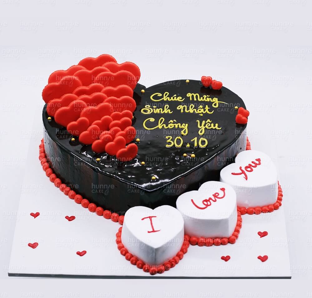 Bánh gato sinh nhật hình tim cực đẹp, dành tặng người yêu, bạn trai, bạn  gái cực cool nhé | Nhận đặt bánh sinh nhật, bánh in ảnh, cupcake, fondant  tại Hà