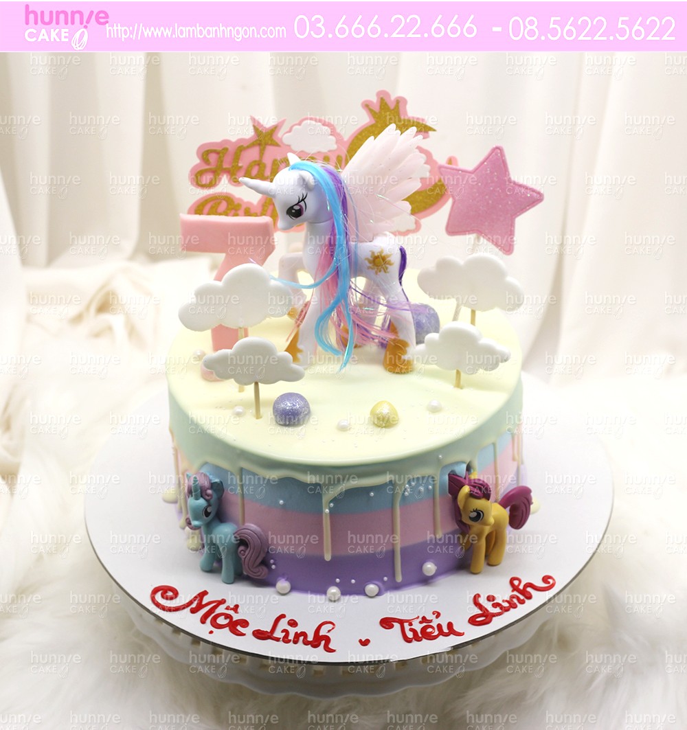 Bánh sinh nhật Ngựa pony công chúa Celestia đẹp lấp lánh 6936 - Bánh ngon đẹp