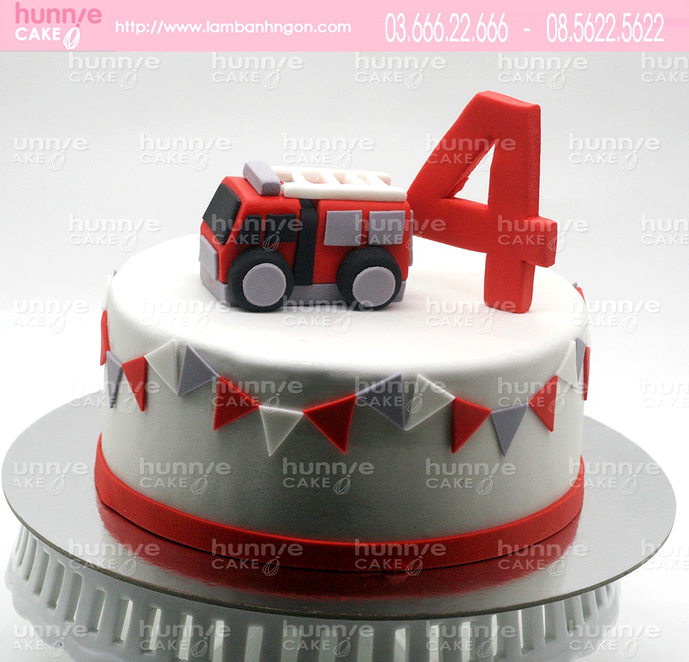 Bánh sinh nhật xe ô tô cứu hỏa đẹp ấn tượng 7544 - Bánh ngon đẹp