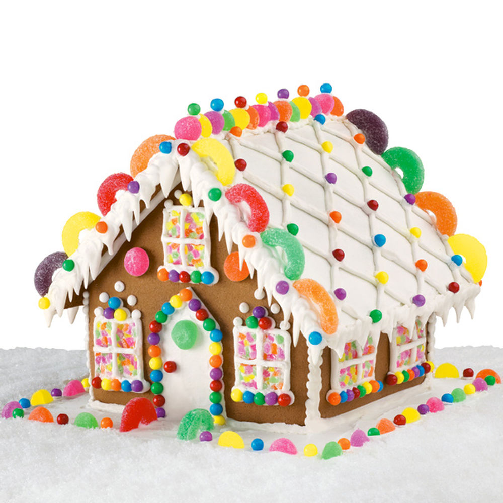 Bánh Nhà Gừng Ngôi Nhà Tuổi Thơ - Gingerbread House Trang Trí Kẹo Dẻo Và Kẹo  Sắc Màu 4062 - Bánh Cookies