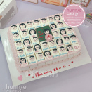 Bánh sinh nhật lớp học chia sẵn từng phần đẹp và tiện lợi