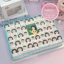 Bánh sinh nhật chia miếng vẽ hình cô giáo và học sinh tổng kết cuối năm