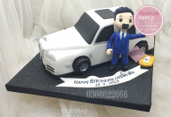 Bánh sinh nhật xe rolls royce siêu sang tặng chồng