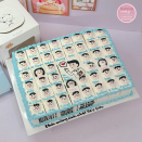 Bánh sinh nhật chia miếng vẽ cô giáo và học sinh cực ý nghĩa