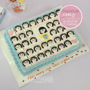 Bánh sinh nhật chia miếng vẽ cô giáo và học sinh cực ý nghĩa