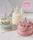 Bánh sinh nhật hình vương miện công chúa, hoa hậu đẹp nhất, dễ thương nhất