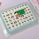 Bánh sinh nhật chia miếng vẽ thầy giáo bảng lớp siêu dễ thương