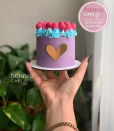 Bánh sinh nhật mini tình yêu với trái tim đẹp ấn tượng